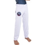 Pantaloni Capoeira Fit Bambino Arte - Bianco | abada