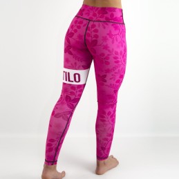 Women's fun sport leggings - Estilo Floral Pink to run