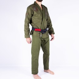 BJJ Kimono masculino - Velha Boipeba cáqui a prática do jiu-jitsu brasileiro