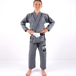 Kimono de Jiu Jitsu pour enfant - Nosso Estilo Gris sports de combat