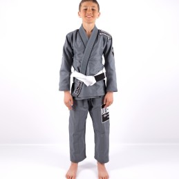 Kimono de Jiu Jitsu para crianças - Nosso Estilo Cinza Artes marciais