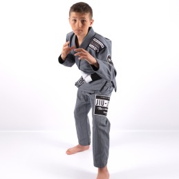 Jiu Jitsu kimono for children - Nosso Estilo Grey for competitions
