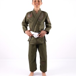 Kimono BJJ para niños - Velha Boipeba Caqui Artes marciales