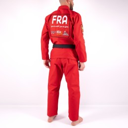 BJJ Kimono for men from the France team Red for clubs on tatami mats