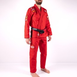 BJJ Kimono para homens da seleção da França Vermelho Artes marciais