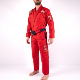 BJJ Kimono for men from the France team Red a kimono for bjj clubs