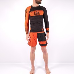 Pantalones Cortos de Grappling Hombre - Estilo de vida naranja deporte de lucha