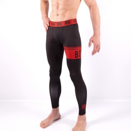 Grappling leggings for men - Estilo de vida red for combat sport