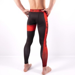 Grappling leggings for men - Estilo de vida red for martial arts
