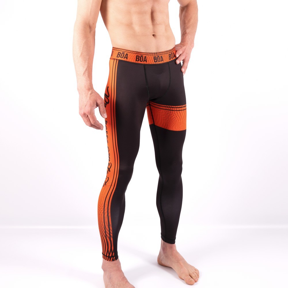 Grappling leggings for men - Estilo de vida orange