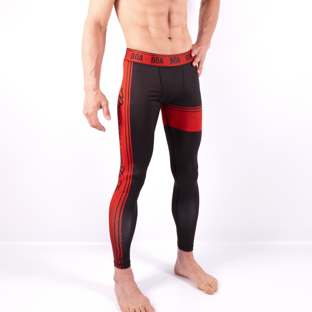 Grappling leggings for men - Estilo de vida red
