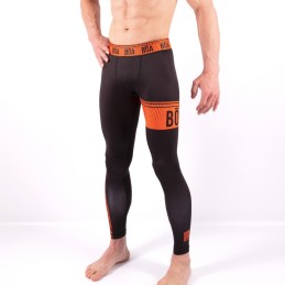Grappling leggings for men - Estilo de vida orange for Grappling