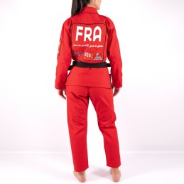 BJJ-Kimono für Frauen vom französischen Team Rot Kampfsportarten
