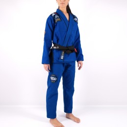 BJJ Kimono for women from the France team Blue for clubs on tatami mats