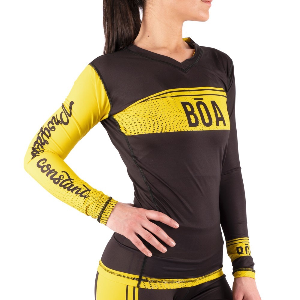 Rashguard Grappling für Damen - Estilo de vida Gelb Boa
