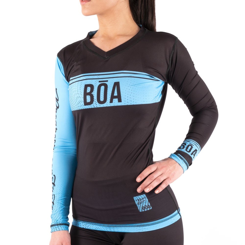 Rashguard Grappling für Damen - Estilo de vida Blau für Sport
