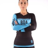 Rashguard grappling para mujer - Estilo de vida Azul para deporte de combate