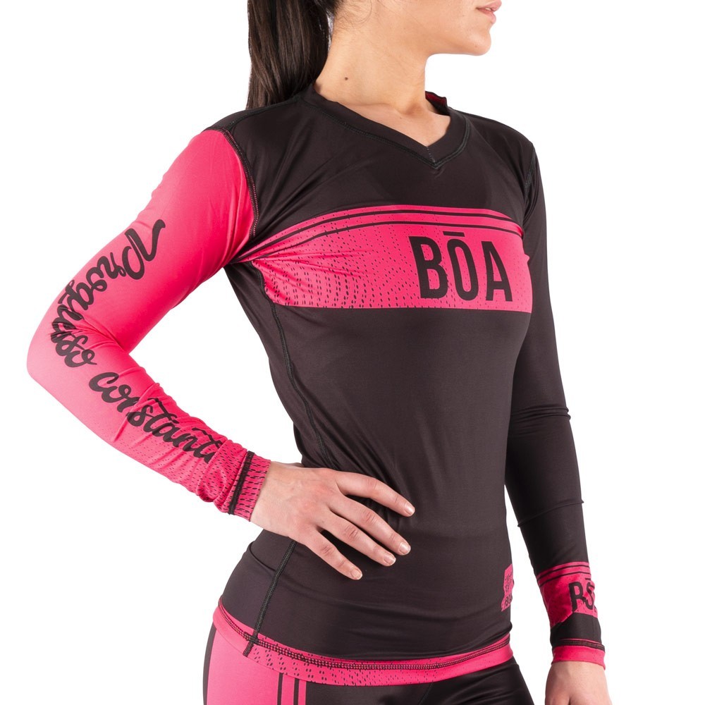 Grappling rashguard for women Pink - Estilo de vida Boa