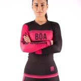 Rashguard grappling para mujer - Estilo de vida Rosa para deporte de combate