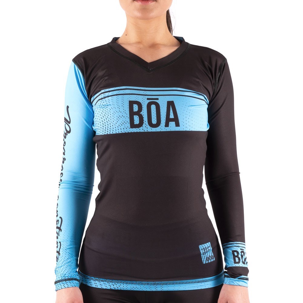 Rashguard Grappling für Damen - Estilo de vida Blau für Kampfsport