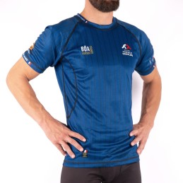 Camiseta Seca da Equipe de Grappling Francesa para esporte de combate