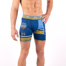 Pantalones cortos de compresión Grappling - Formula Challenger Azul