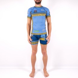 Pantaloncini a compressione grappling - Formula Challenger Blu Combatti i pantaloncini