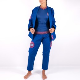 Женское кимоно для бразильского джиу-джитсу - Куритиба Синий Fightwear