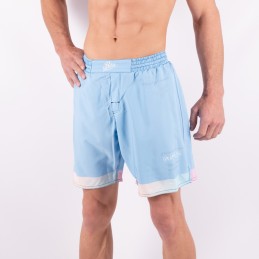 Pantalones cortos de Grappling Ultraligeros - Fino Azul