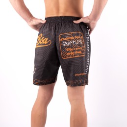 Pantalones cortos de Grappling para Hombre - Raiva Castaño Boa Fightwear