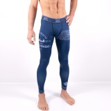 Spats de Jiu-Jitsu para Homens - Jogo no chão Azul