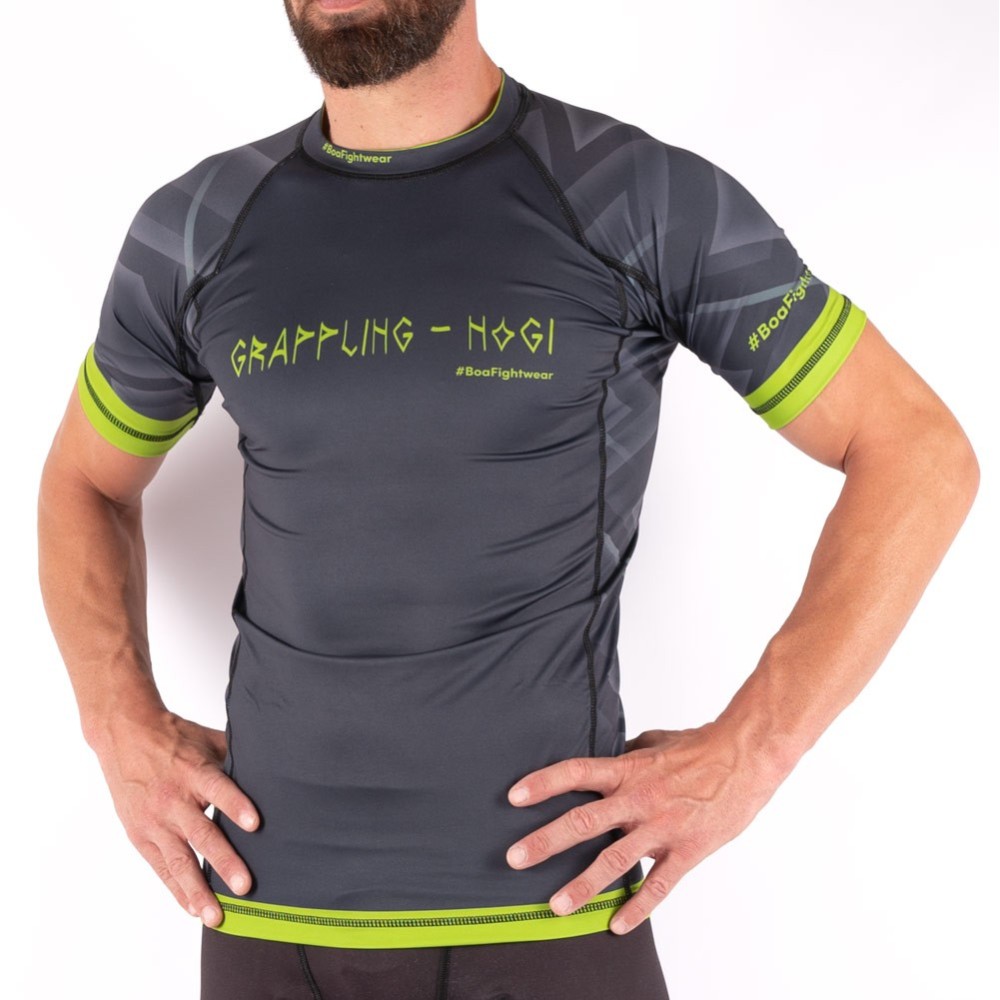 Rashguard de Nogi Grappling - Jogo Guerreiro Gris | Bōa Fightwear