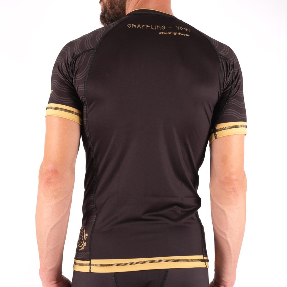 Rashguard de Nogi Grappling - Jogo Guerreiro Doré pour le sport de combat
