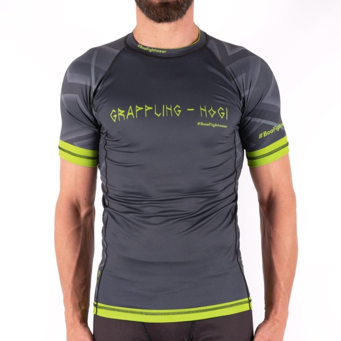 Rashguard di Nogi Grappling - Jogo Guerreiro Grigio