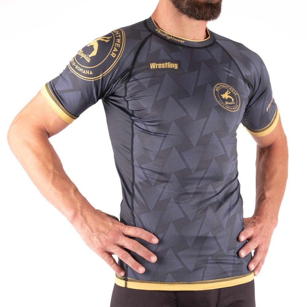 Rashguard Wrestling - Luta Greco Romana Gris | Bōa Fightwear
