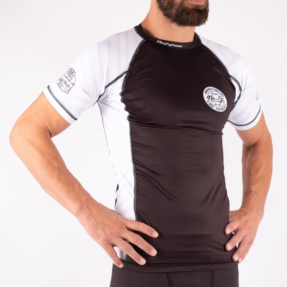 Rashguard Competición Nogi - Armadura de competição Blanco Grappling