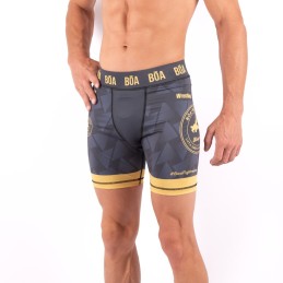 Pantalones cortos de compresión de Lucha Libre - Luta Greco Romana Negro Boa