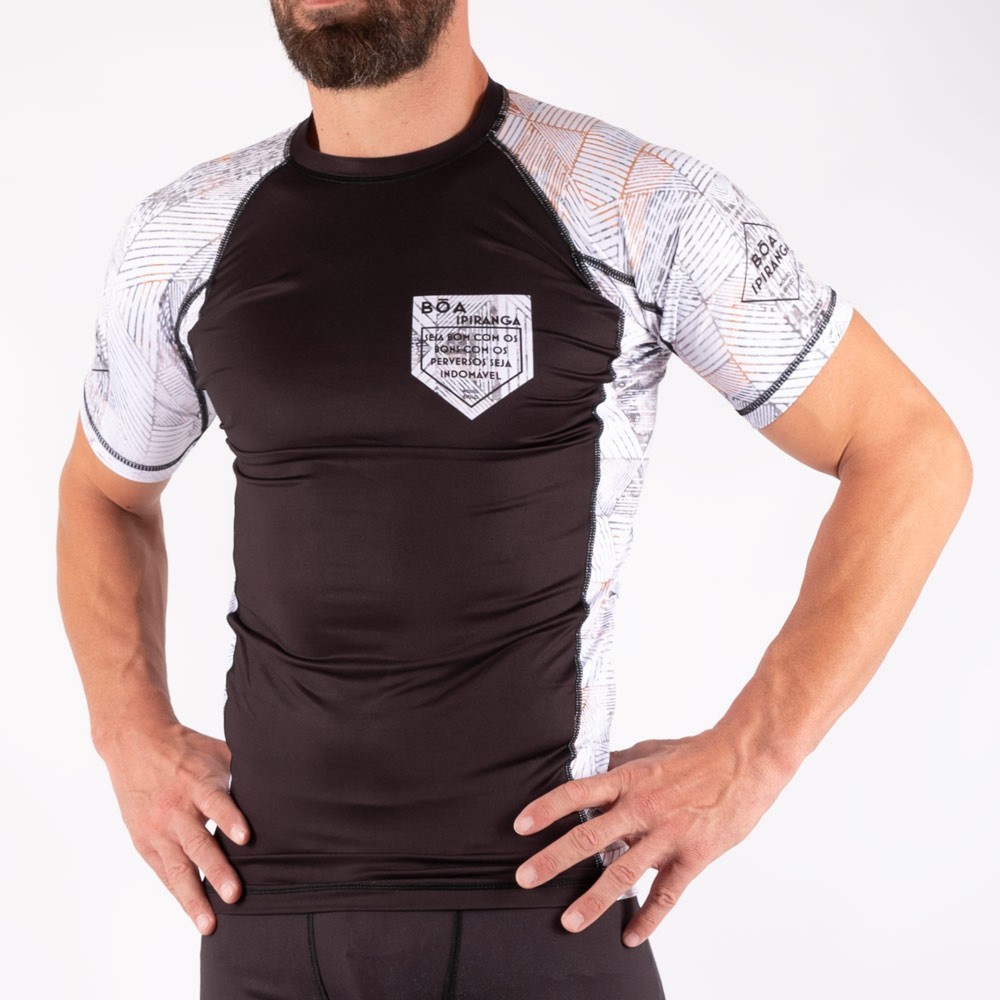 Rashguard de Jiu-Jitsu NoGi para hombre - Ipiranga Blanco para Grappling
