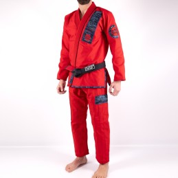 Kimono brasiliano Jiu-Jitsu da uomo - MA-8R Rosso Boa Fightwear
