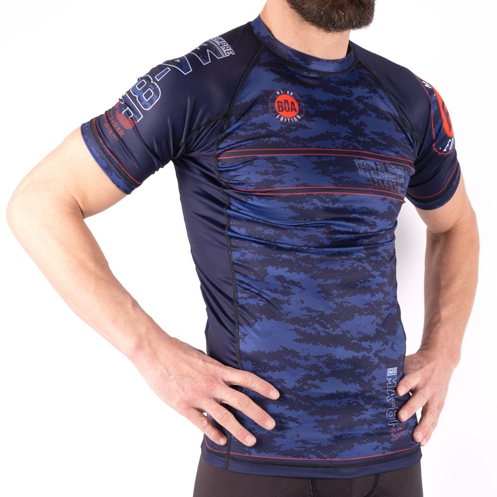 Rashguard de entrenamiento NoGi - MA-8R Azul Boa Fightwear