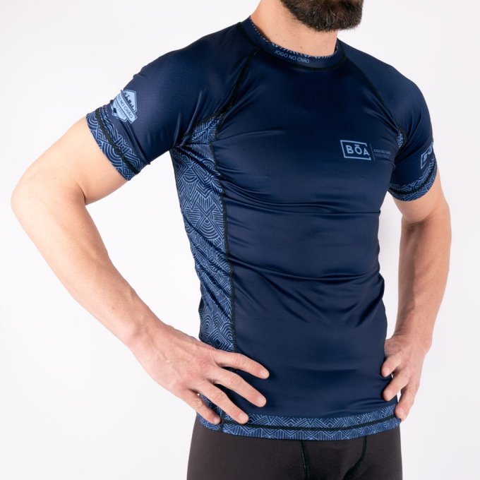 Jiu-Jitsu rashguard Men - Jogo no chão Blue Boa