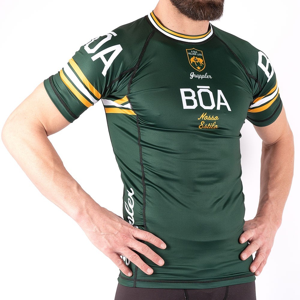 Rashguard No-Gi - American Grappler Grau Boa