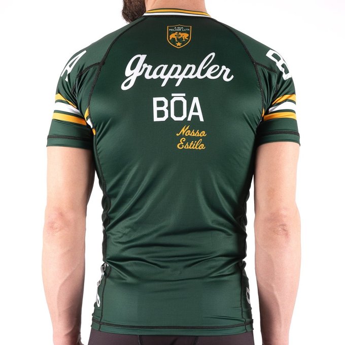 Рашгард Но-Ги - American Grappler Зеленый