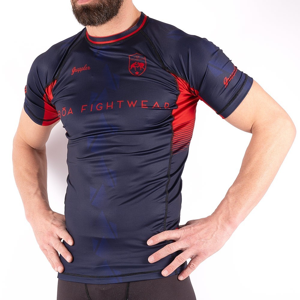 Rashguard No-Gi - Grappler player Bleu Boa
