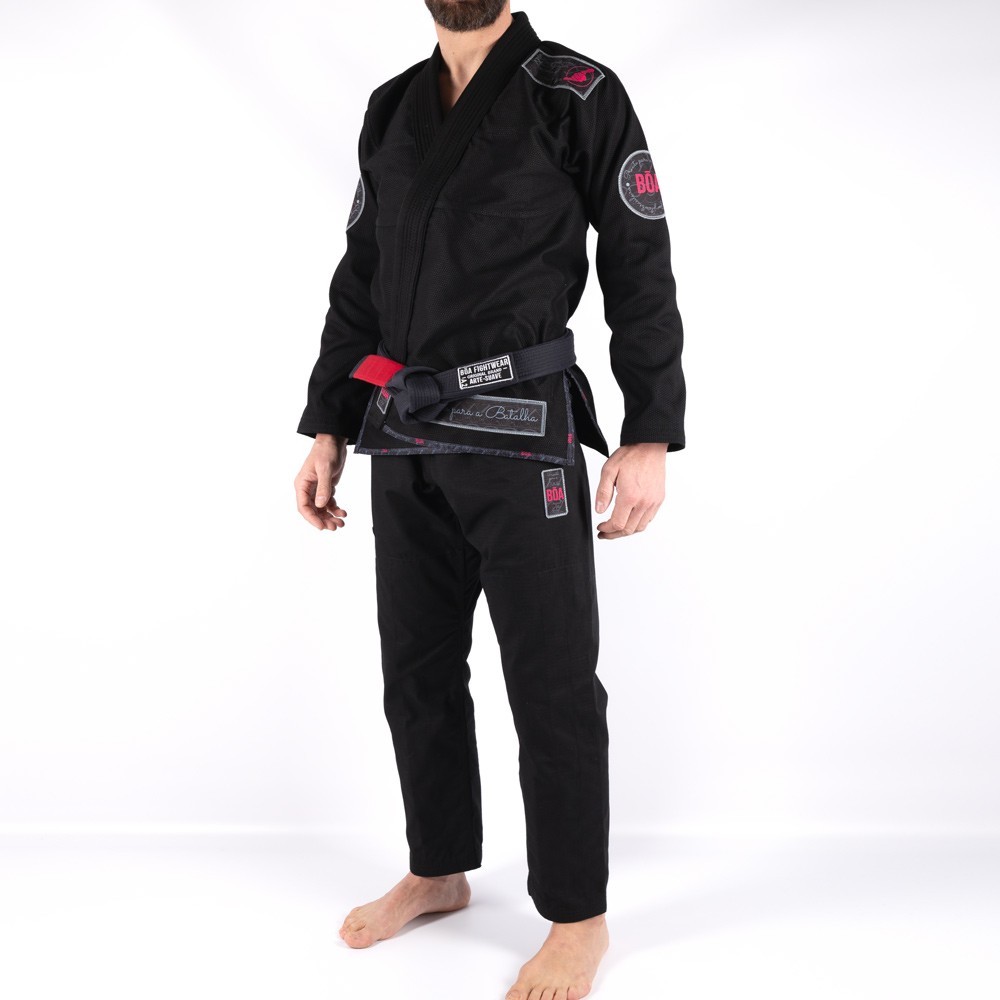 Kimono de Jiu-Jitsu para Homens - Pronto para batalha Preto Boa