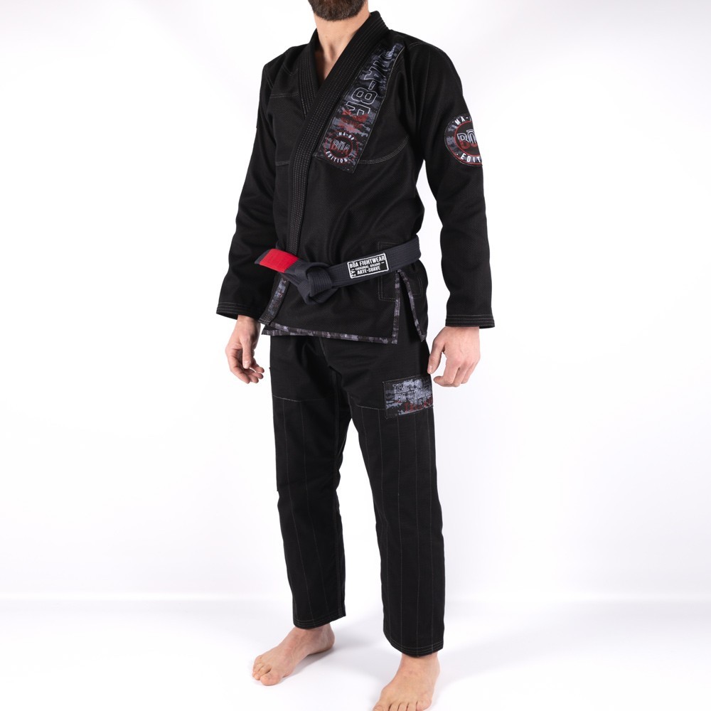 Brasilianischer Jiu-Jitsu-Kimono für Herren – MA-8R Schwarz Boa