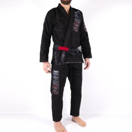 Brasilianischer Jiu-Jitsu-Kimono für Herren – MA-8R Schwarz
