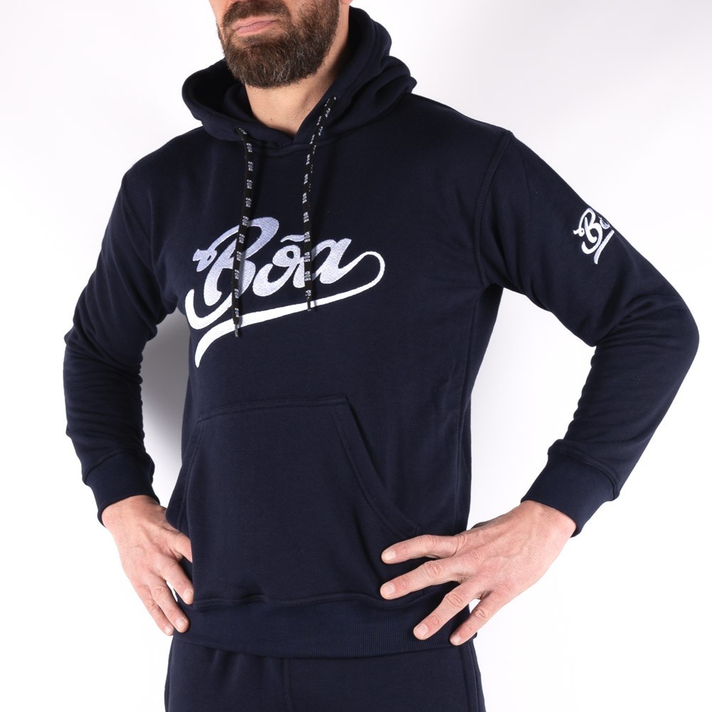 Felpa con cappuccio da uomo - Jogo No Chão Blu Boa