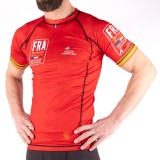 Rashguard Wettkampf Grappling - Französisches Team Boa Rot