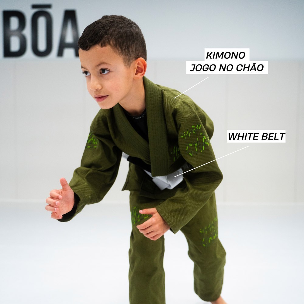 Детский комплект кимоно для BJJ - Pequeno Lutador | Bōa Fightwear